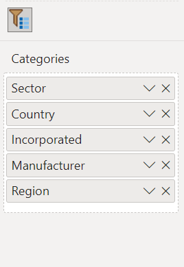 Selection Slicer category options